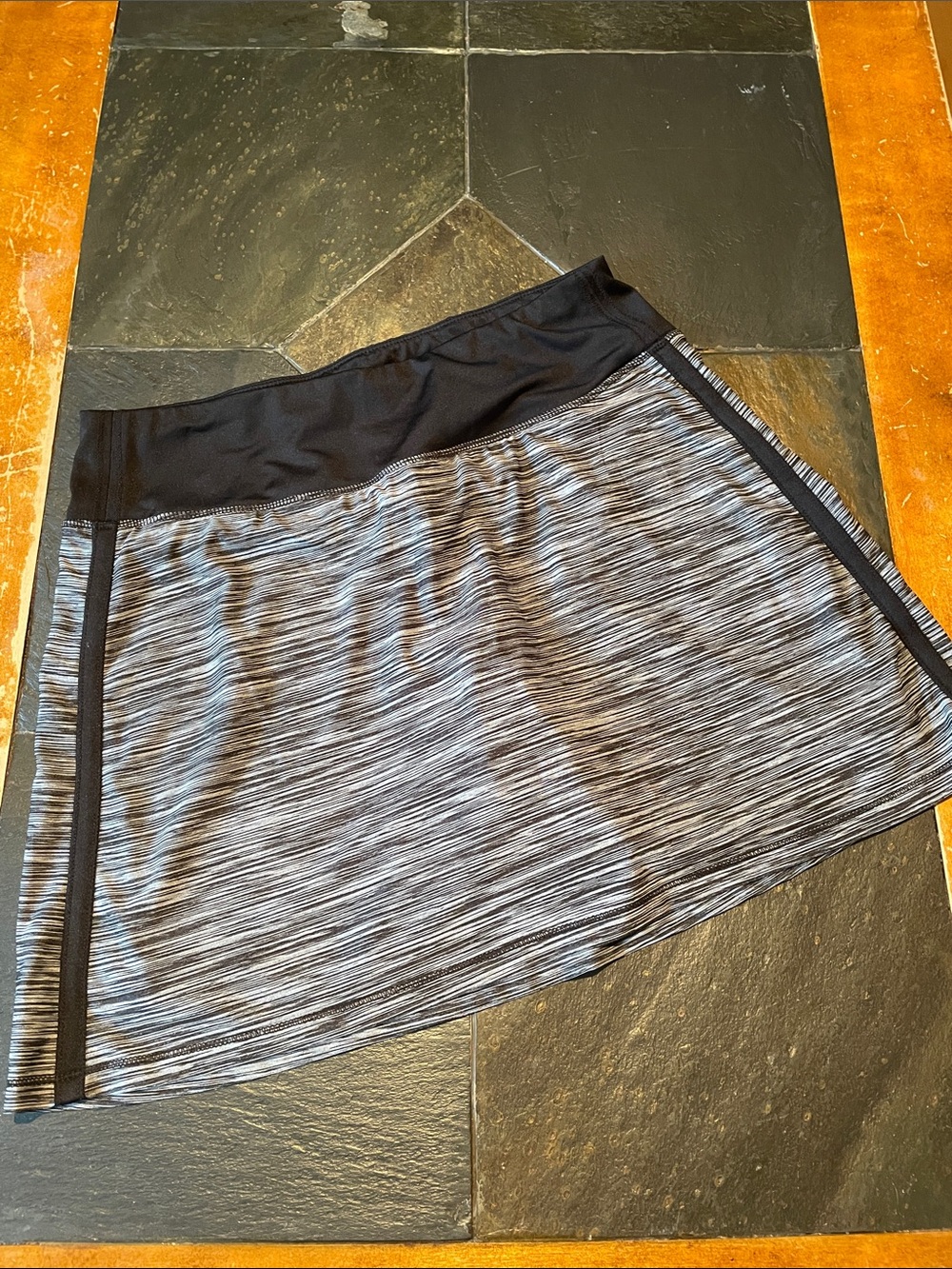 RBX Performance Black and Gray Heathered Athletic Mini Skirt